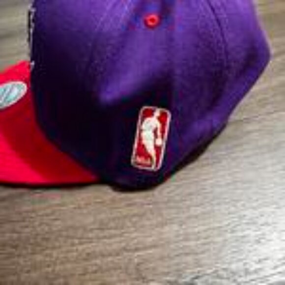 Mitchell & Ness Toronto Raptors Snapback Hat Purple Red Vintage - Picture 3 of 6